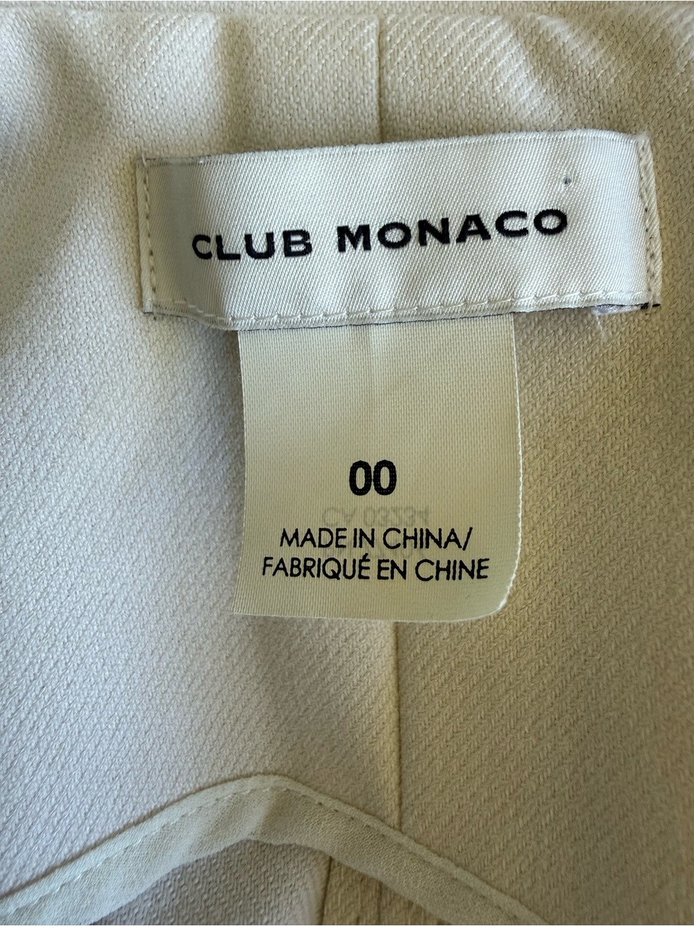 Club Monaco Cream Textured Dress with Collar - Picture 2 of 5
